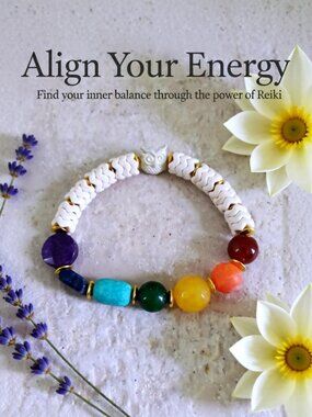 Handcrafted! 7 Chakra Gemstone Bracelet - Owl Protection + Wisdom  - 7" Wrists